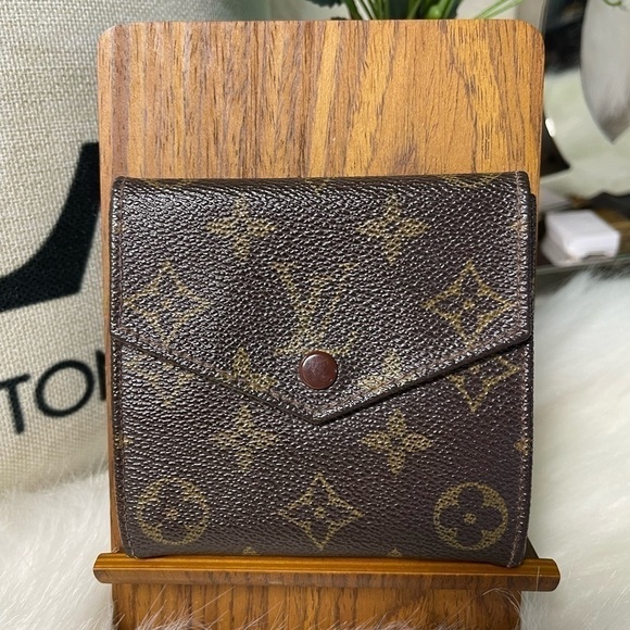 Authentic VINTAGE LOUIS VUITTON MONOGRAM PORTEFEIULLE ELISE TRIFOLD WALLET - Picture 2 of 15